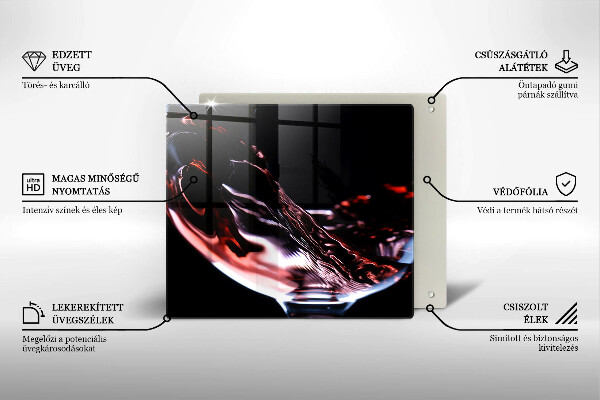 De vidrio templado Una copa de vino tinto