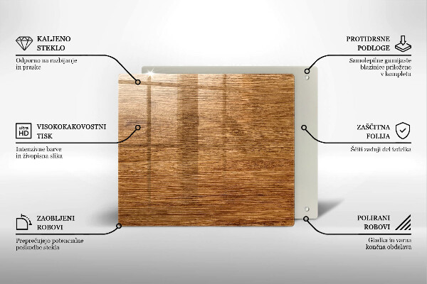 De vidrio templado Textura de tablero de madera