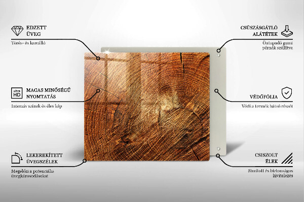 De vidrio templado Grano de madera del árbol