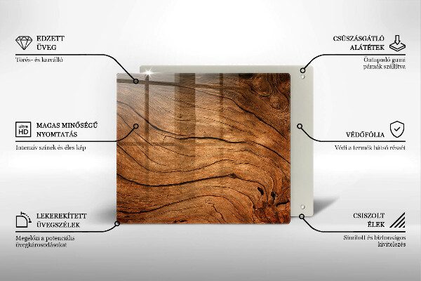 De vidrio templado Textura de tablero de madera