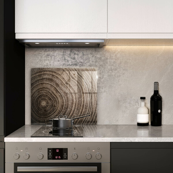 De vidrio templado Anillos de madera