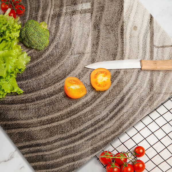 De vidrio templado Anillos de madera