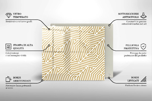 De vidrio templado Líneas geométricas