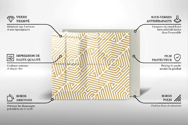 De vidrio templado Líneas geométricas