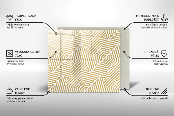 De vidrio templado Líneas geométricas