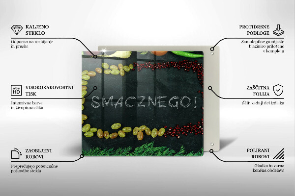 De vidrio templado Inscripción ¡buen provecho!