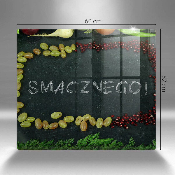 De vidrio templado Inscripción ¡buen provecho!