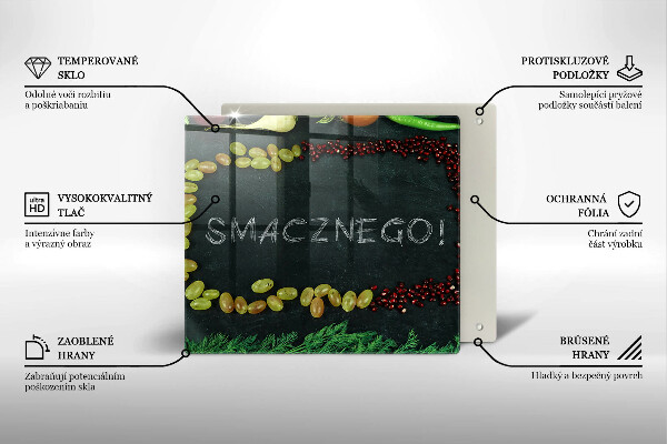 De vidrio templado Inscripción ¡buen provecho!
