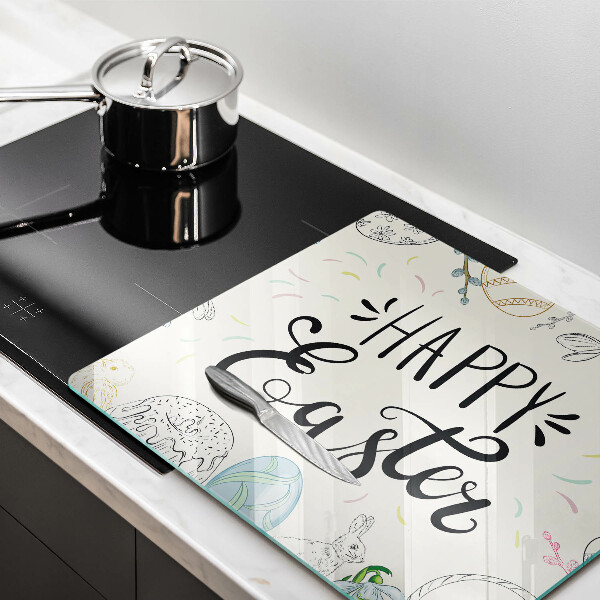 De vidrio templado Happy easter