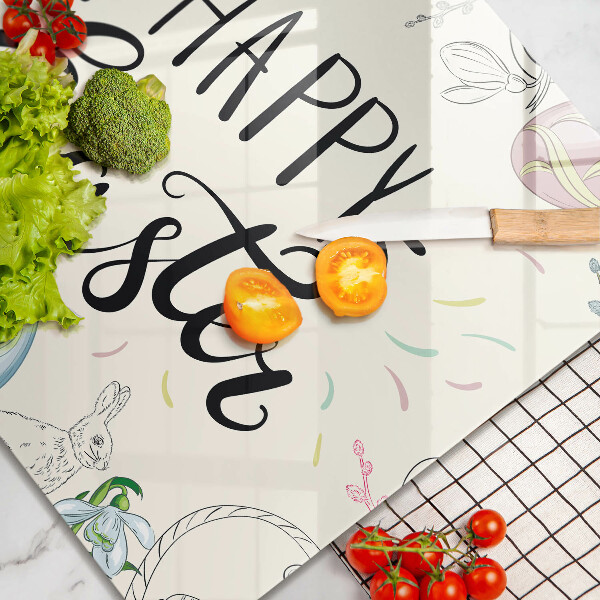 De vidrio templado Happy easter