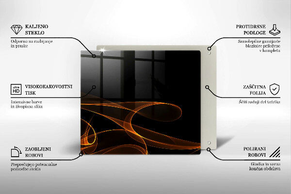 De vidrio templado Líneas abstractas