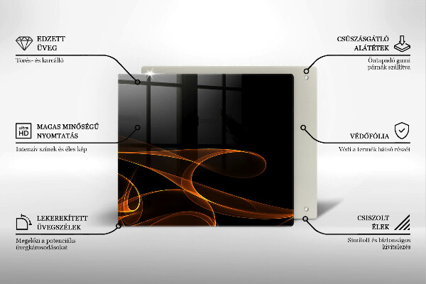 De vidrio templado Líneas abstractas