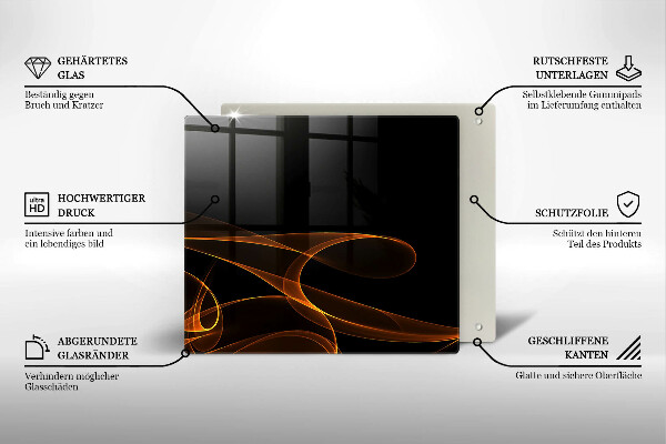 De vidrio templado Líneas abstractas