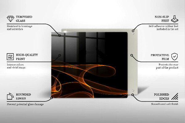 De vidrio templado Líneas abstractas