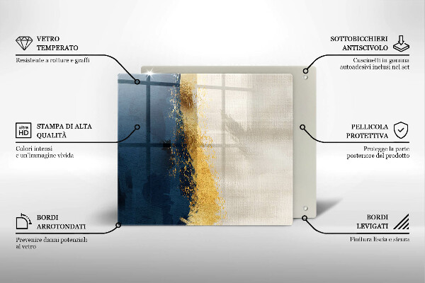 De vidrio templado Abstracción de oro