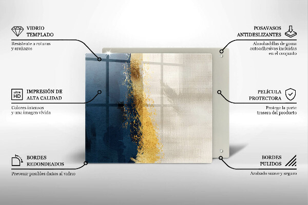 De vidrio templado Abstracción de oro