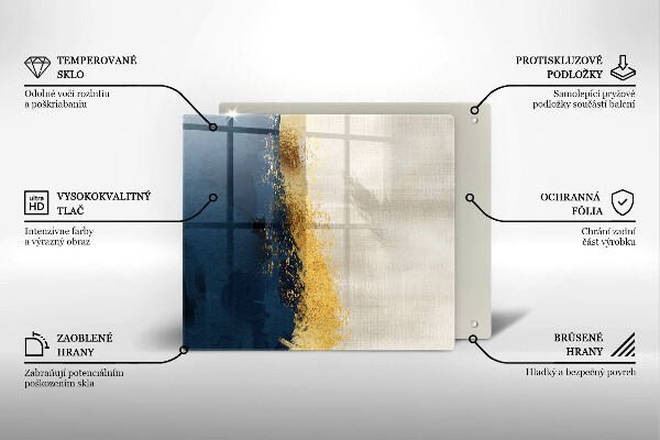 De vidrio templado Abstracción de oro