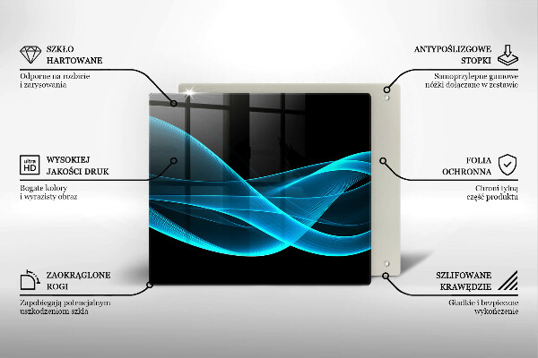 De vidrio templado Abstracción azul