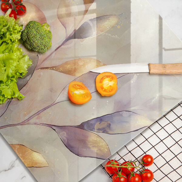 De vidrio templado Hojas boho pintadas