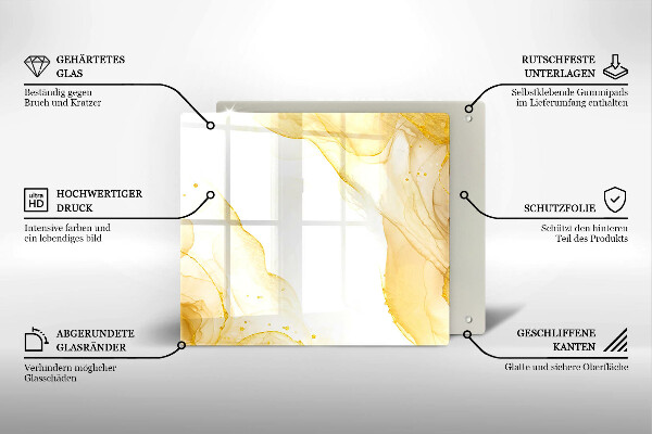 De vidrio templado Abstracción dorada