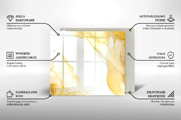 De vidrio templado Abstracción dorada