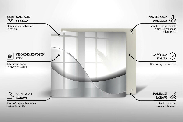 De vidrio templado Diseño de líneas abstractas