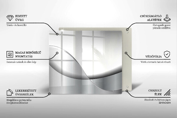 De vidrio templado Diseño de líneas abstractas