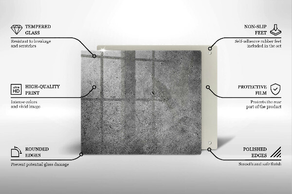 De vidrio templado Textura de piedra de hormigón