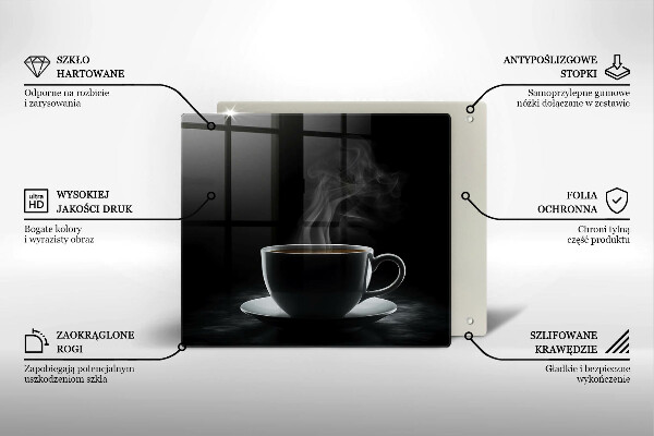 De vidrio templado Taza de café caliente