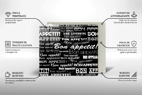 De vidrio templado Bon appetit