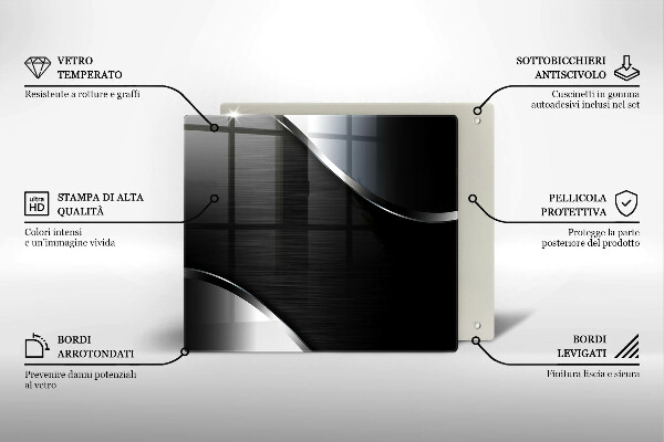 De vidrio templado Abstracción de metales