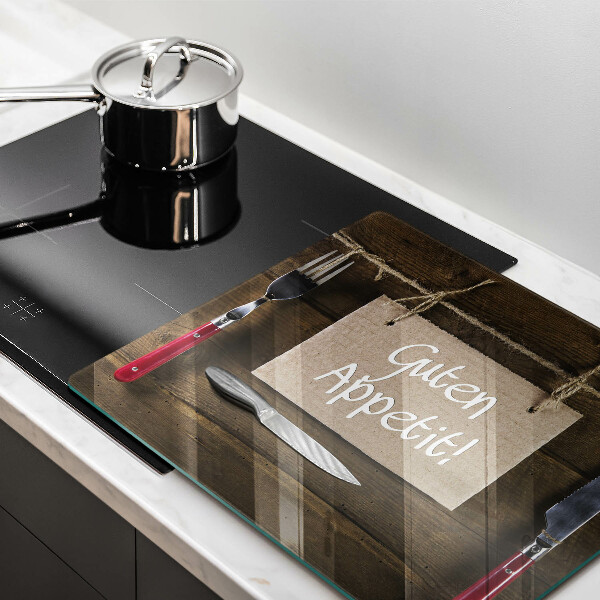 De vidrio templado Inscripción de guten apetit en tableros
