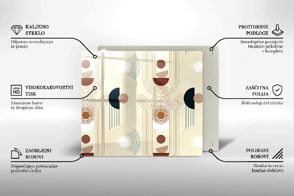 De vidrio templado Formas de geometría boho