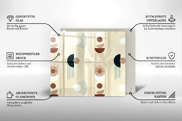 De vidrio templado Formas de geometría boho