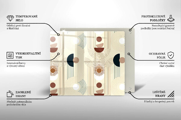 De vidrio templado Formas de geometría boho