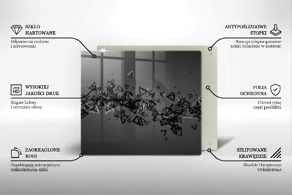 De vidrio templado Formas abstractas 3d