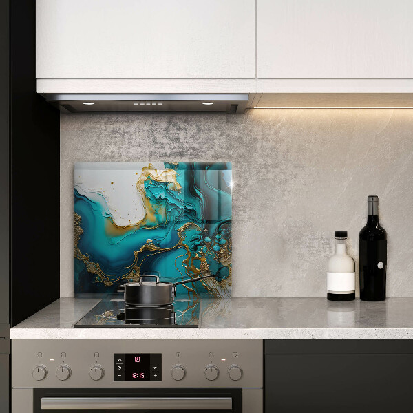 De vidrio templado Abstracción turquesa