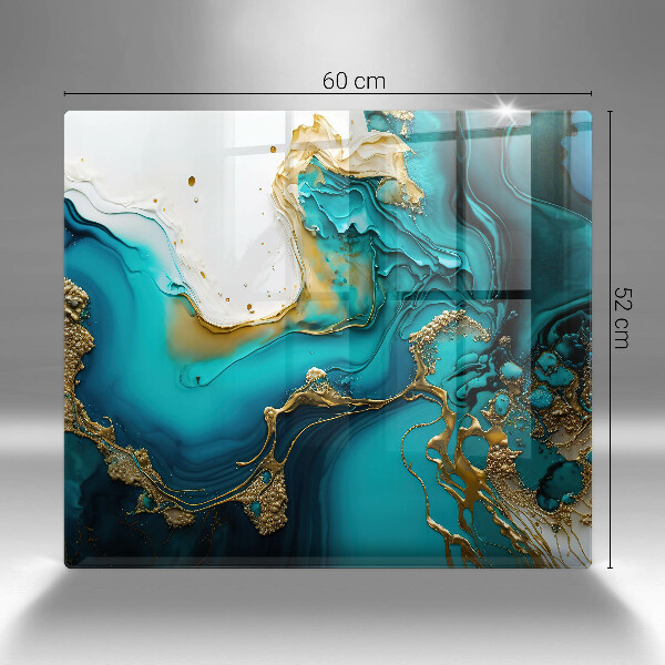 De vidrio templado Abstracción turquesa