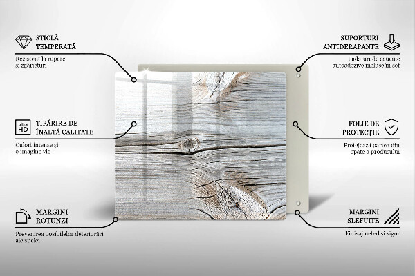 De vidrio templado Estructura de madera brillante