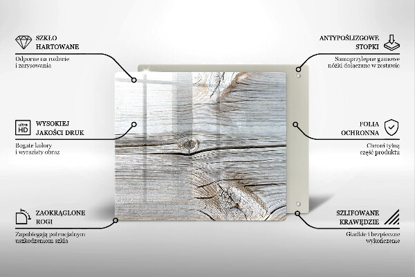 De vidrio templado Estructura de madera brillante