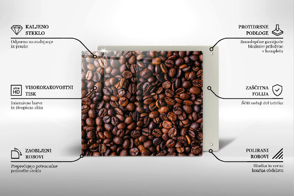 De vidrio templado Granos de café