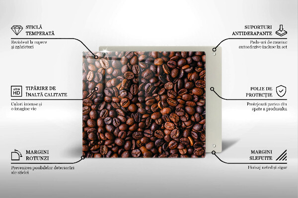 De vidrio templado Granos de café