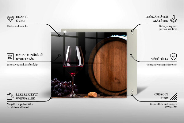 De vidrio templado Copa de vino de barril