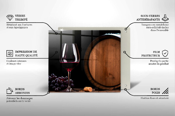 De vidrio templado Copa de vino de barril