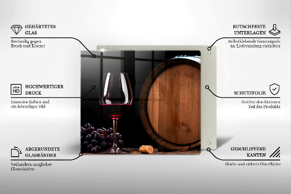 De vidrio templado Copa de vino de barril