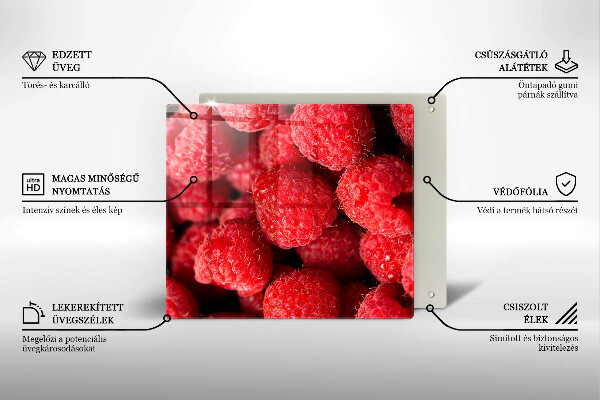 De vidrio templado Fruta de frambuesa