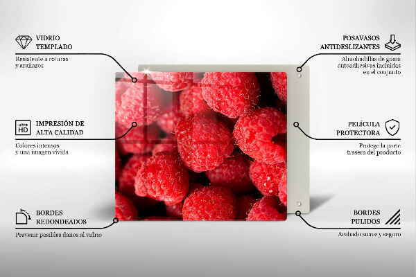 De vidrio templado Fruta de frambuesa
