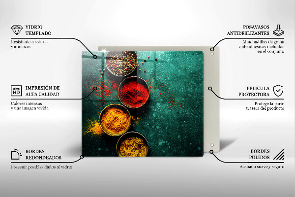 De vidrio templado Especias orientales