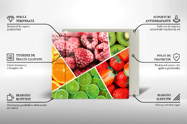 De vidrio templado Frutas coloridas