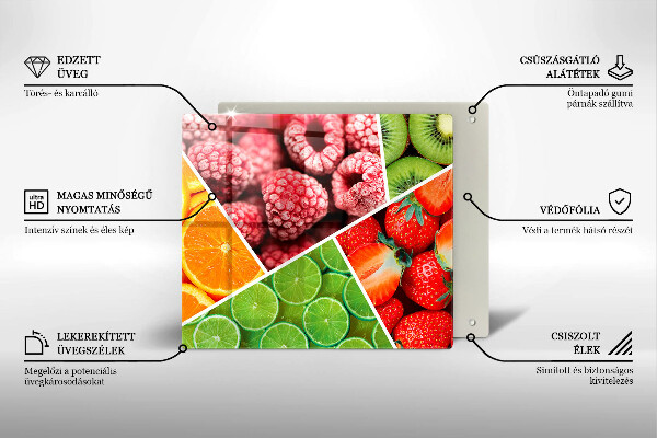 De vidrio templado Frutas coloridas